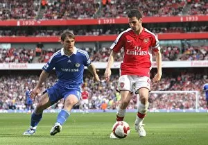 Arsenal v Chelsea 2008-09 Collection: Cesc Fabregas (Arsenal) Branislav Ivanovic (Chelsea)