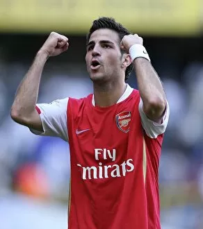 Images Dated 17th September 2007: Cesc Fabregas (Arsenal) celebrates after his goal