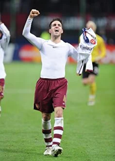 Images Dated 5th March 2008: Cesc Fabregas (Arsenal) celebrates after the match