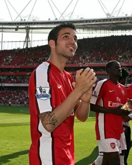 Arsenal v Stoke City 2008-09 Collection: Cesc Fabregas (Arsenal) claps the fans after the match