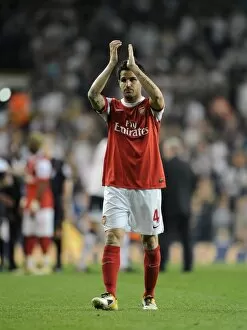 Images Dated 20th April 2011: Cesc Fabregas (Arsenal) claps the fans after the match. Tottenham Hotspur 3: 3 Arsenal