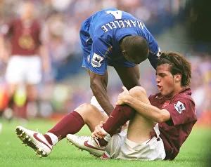 Images Dated 20th September 2005: Cesc Fabregas (Arsenal) Claude Makelele (Chelsea). Chelsea 1: 0 Arsenal