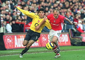 Charlton Ath v Arsenal 2005-6 Collection: Cesc Fabregas (Arsenal) Danny Murphy (Charlton). Charlton Athletic 0: 1 Arsenal