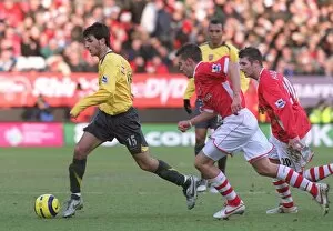 Charlton Ath v Arsenal 2005-6 Collection: Cesc Fabregas (Arsenal) Darren Ambrose and Bryan Hughes (Charlton)