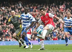 Arsenal v Reading 2007-8 Collection: Cesc Fabregas (Arsenal) Emerse Fae (Reading)
