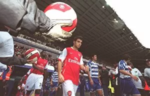 Cesc Fabregas (Arsenal) enters the pitch for the start of the match