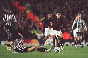 Arsenal v Juventus 2005-6 Gallery: Cesc Fabregas (Arsenal) Gianluca Zambrotta (Juventus). Arsenal 2: 0 Juventus