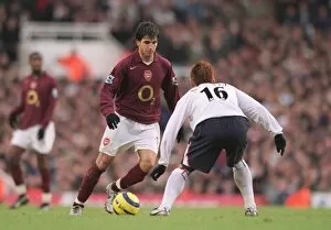 Arsenal v Bolton 2005-6 Collection: Cesc Fabregas (Arsenal) Hidetoshi Nakata (Bolton). Arsenal 1: 1 Bolton Wanderers