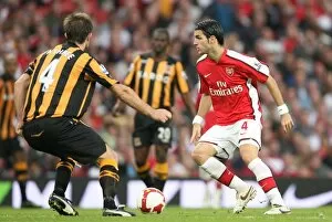 Arsenal v Hull City 2008-9 Collection: Cesc Fabregas (Arsenal) Ian Ashbee (Hull)