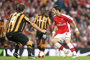 Images Dated 27th September 2008: Cesc Fabregas (Arsenal) Ian Ashbee (Hull)