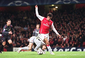 Arsenal v CSKA Moscow 2006-07 Collection: Cesc Fabregas (Arsenal) Igor Akinfeev (CSKA)