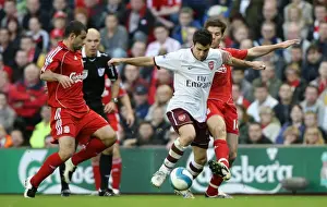 Cesc Fabregas (Arsenal) Javier Mascherano and Xabi Alonso (Liverpool)