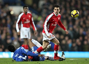 Images Dated 7th February 2010: Cesc Fabregas (Arsenal) Jon Mikel Obi (Chelsea). Chelsea 2: 0 Arsenal. Barclays Premier League