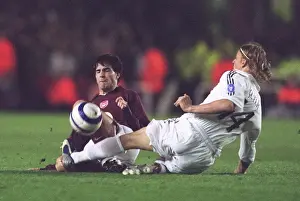 Arsenal V Real Madrid 2005-6 Prints: Cesc Fabregas (Arsenal) Jose Maria Guti (Real Madrid)
