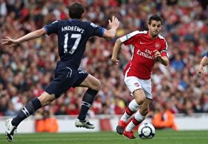 Images Dated 4th October 2009: Cesc Fabregas (Arsenal) Keith Andrews (Blackburn)