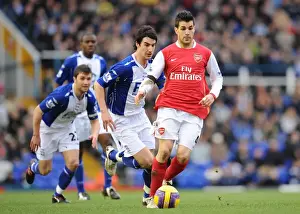 Birmingham City V Arsenal 2007-8 Prints: Cesc Fabregas (Arsenal) Liam Ridgewell and Damina Johnson (Birmingham City)