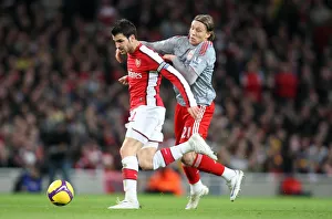 Arsenal V Liverpool 2008-09 Prints: Cesc Fabregas (Arsenal) Lucas (Liverpool)