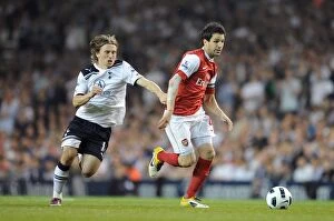 Images Dated 20th April 2011: Cesc Fabregas (Arsenal) Luka Modric (Tottenham). Tottenham Hotspur 3: 3 Arsenal