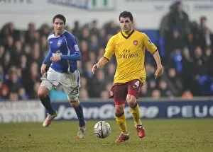 Ipswich Town v Arsenal Carling Cup 2010-11 Collection: Cesc Fabregas (Arsenal) Mark Kennedy (Ipswich). Ipswich Town 1: 0 Arsenal