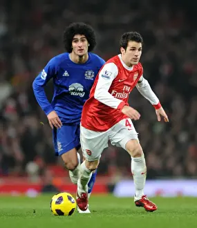 Cesc Fabregas (Arsenal) Marouane Fellaini (Everton). Arsenal 2: 1 Everton