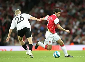 Arsenal V Sparta Prague 2007-08 Prints: Cesc Fabregas (Arsenal) Martin Abraham (Sparta Prague)