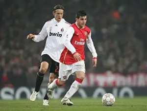 Arsenal V AC Milan 2007-08 Prints: Cesc Fabregas (Arsenal) Massimo Ambrosini (AC Milan)