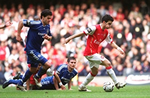 Arsenal v Chelsea, Carling Cup Final Gallery: Cesc Fabregas (Arsenal) Micahel Ballack (Chelsea)