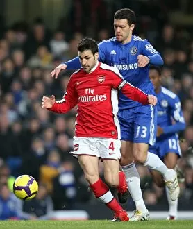 Images Dated 7th February 2010: Cesc Fabregas (Arsenal) Michael Ballack (Chelsea). Chelsea 2: 0 Arsenal