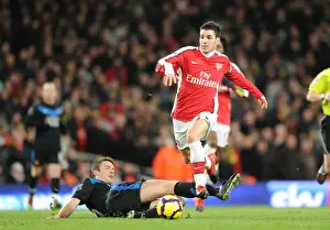 Arsenal V Manchester United 2009-10 Prints: Cesc Fabregas (Arsenal) Michael Carrick (Man United). Arsenal 1: 3 Manchester United