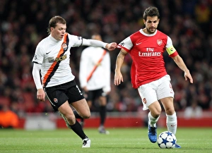 Cesc Fabregas (Arsenal) Olexiy Gai (Shaktar). Arsenal 5:1 Shaktar Donetsk Cesc Fabregas (Arsenal) Olexiy Gai (Shaktar). Arsenal 5:1 Shaktar Donetsk