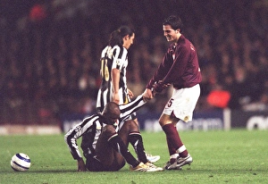 Arsenal v Juventus 2005-6 Gallery: Cesc Fabregas (Arsenal) Patrick Vieira (Juve). Arsenal 2: 0 Juventus