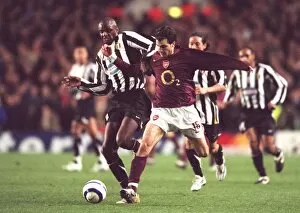 Arsenal v Juventus 2005-6 Gallery: Cesc Fabregas (Arsenal) Patrick Vieira (Juventus). Arsenal 2: 0 Juventus