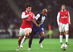 Porto v Arsenal 2006-07 Collection: Cesc Fabregas (Arsenal) Paulo Assuncao (Porto)