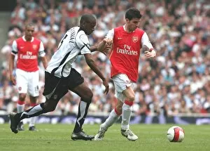 Arsenal v Fulham 2006-07 Collection: Cesc Fabregas (Arsenal) Philippe Christanval (Fulham)