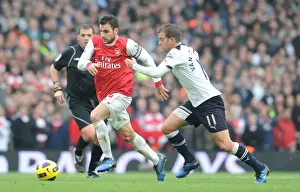 Arsenal V Tottenham Hotspur 2010-11 Prints: Cesc Fabregas (Arsenal) Rafeal van der Vaart (Tottenham). Arsenal 2: 3 Tottenham Hotspur