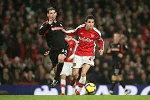 Cesc Fabregas (Arsenal) Rory Delap (Stoke City). Arsenal 2: 0 Stoke City