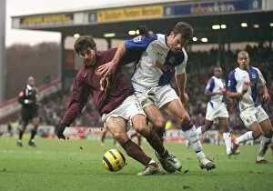 Blackburn Rovers v Arsenal 2005-6 Collection: Cesc Fabregas (Arsenal) Ryan Nelsen (Blackburn). Blackburn Rovers 1: 0 Arsenal