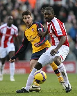 Images Dated 1st November 2008: Cesc Fabregas (Arsenal) Salif Diao (Stoke)