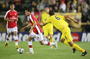 Villarreal V Arsenal 2008-9 Prints: Cesc Fabregas (Arsenal) Sebastian Eguren (Villarreal)
