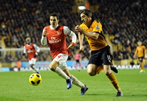 Images Dated 10th November 2010: Cesc Fabregas (Arsenal) Stephen Ward (Wolves). Wolverhampton Wanderers 0: 2 Arsenal
