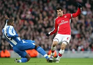 Images Dated 6th December 2008: Cesc Fabregas (Arsenal) Titus Bramble (Wigan)