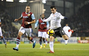 Cesc Fabregas (Arsenal) Tyrone Mears (Burnley). Burnley 1:1 Arsenal, Barclays Premier League Cesc Fabregas (Arsenal) Tyrone Mears (Burnley). Burnley 1:1 Arsenal, Barclays Premier League