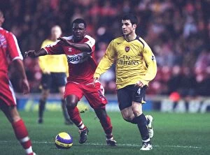 Images Dated 5th February 2007: Cesc Fabregas (Arsenal) Yakubu (Middlesbrough) Middlesbrough 1: 1 Arsenal