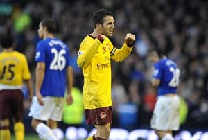 Everton v Arsenal 2010-11 Collection: Cesc Fabregas: Arsenal's Leader in Everton Victory, Premier League 2010