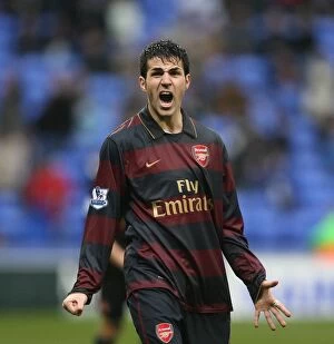 Images Dated 31st March 2008: Cesc Fabregas celebrates the Arsenal victory at the final whistle
