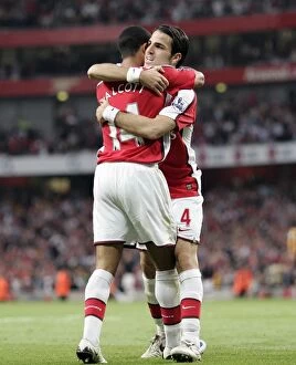 Images Dated 29th September 2008: Cesc Fabregas celebrates Arsenals goal