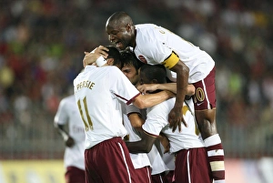 Sparta Prague v Arsenal 2007-8 Gallery: Cesc Fabregas celebrates scoring the 1st Arsenal goal with Robin van Persie