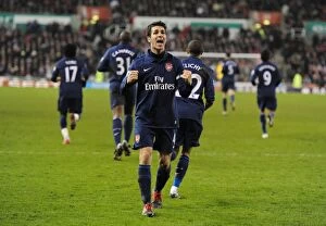 Images Dated 27th February 2010: Cesc Fabregas celebrates scoring the 2nd Arsenal goal. Stoke City 1: 3 Arsenal