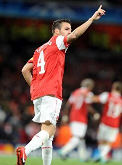 Cesc Fabregas celebrates scoring the 4th Arsenal goal. Arsenal 6: 0 SC Braga