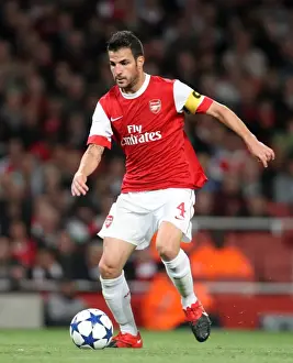 Arsenal V SC Braga 2010-11 Prints: Cesc Fabregas Dominant Performance: Arsenal Crushes SC Braga 6-0 in Champions League Group H